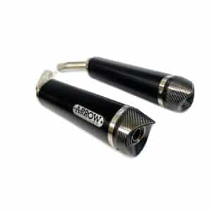 Pereche de tobe finale ARROW Thunder pentru Yamaha YZF R1 2007-2008, Aluminiu închis (Dark)