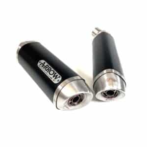 Pereche de tobe finale ARROW Thunder pentru Ducati Monster 796 2010-2014, Aluminiu închis (Dark)