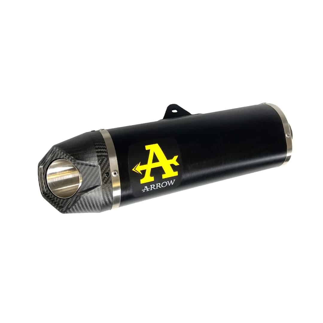 Sistem complet de evacuare ARROW Indy Race pentru Kawasaki NINJA 650 2021-2023, Aluminiu închis (Dark)