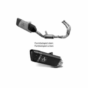 Sistem complet de evacuare ARROW Pista pentru Yamaha YZF R7 2021-2024, Titan închis (Dark)