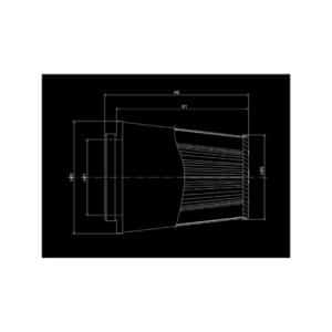 BMC Filtru de aer sport universal conic
