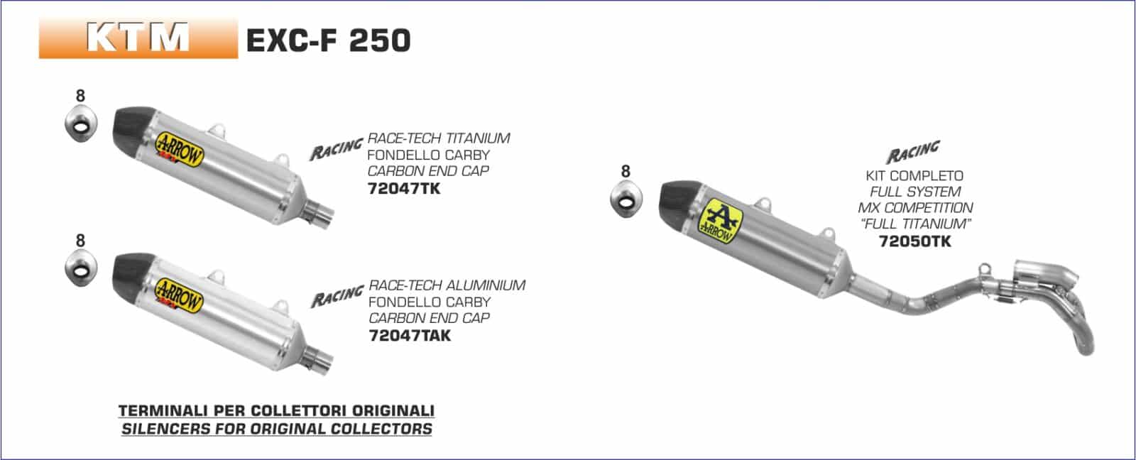 Schema de montaj ARROW pentru KTM EXC-F 250 2018-2019