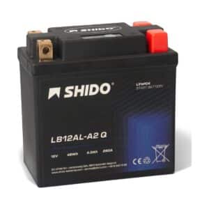 Baterie moto litiu SHIDO LB12AL-A2 Q LiFePO4 12V 4Ah 280A – înlocuiește YB12AL-A2