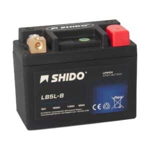 Baterie moto litiu SHIDO LB5L-B LiFePO4 12V 1,6Ah 120A – înlocuiește YB5L-B
