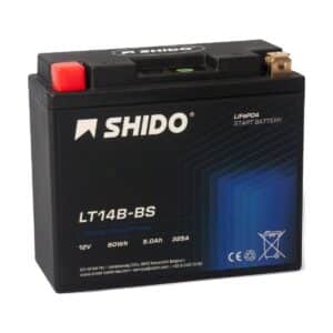 Baterie moto litiu SHIDO LT14B-BS LiFePO4 12V 5Ah 325A – înlocuiește YT14B-BS