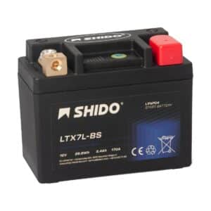 Baterie moto litiu SHIDO LTX7L-BS LiFePO4 12V 2,4Ah 170A – înlocuiește YTX7L-BS