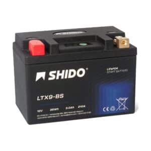 Baterie moto litiu SHIDO LTX9-BS LiFePO4 12V 3Ah 210A – înlocuiește YTX9-BS