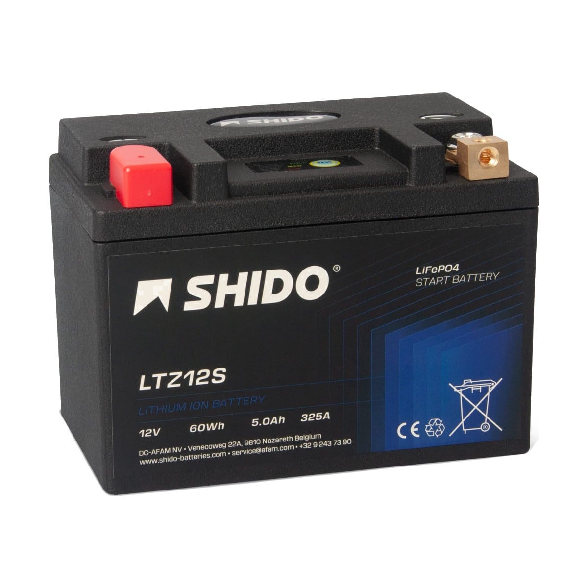 Baterie moto litiu SHIDO LTZ12S LiFePO4 12V 5Ah 325A – înlocuiește YTZ12S