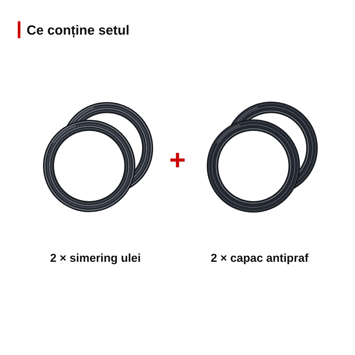 Set simeringuri și capace de praf furcă față 41.00mm KYB – simering 41x53x8/10.5 – imagine 2