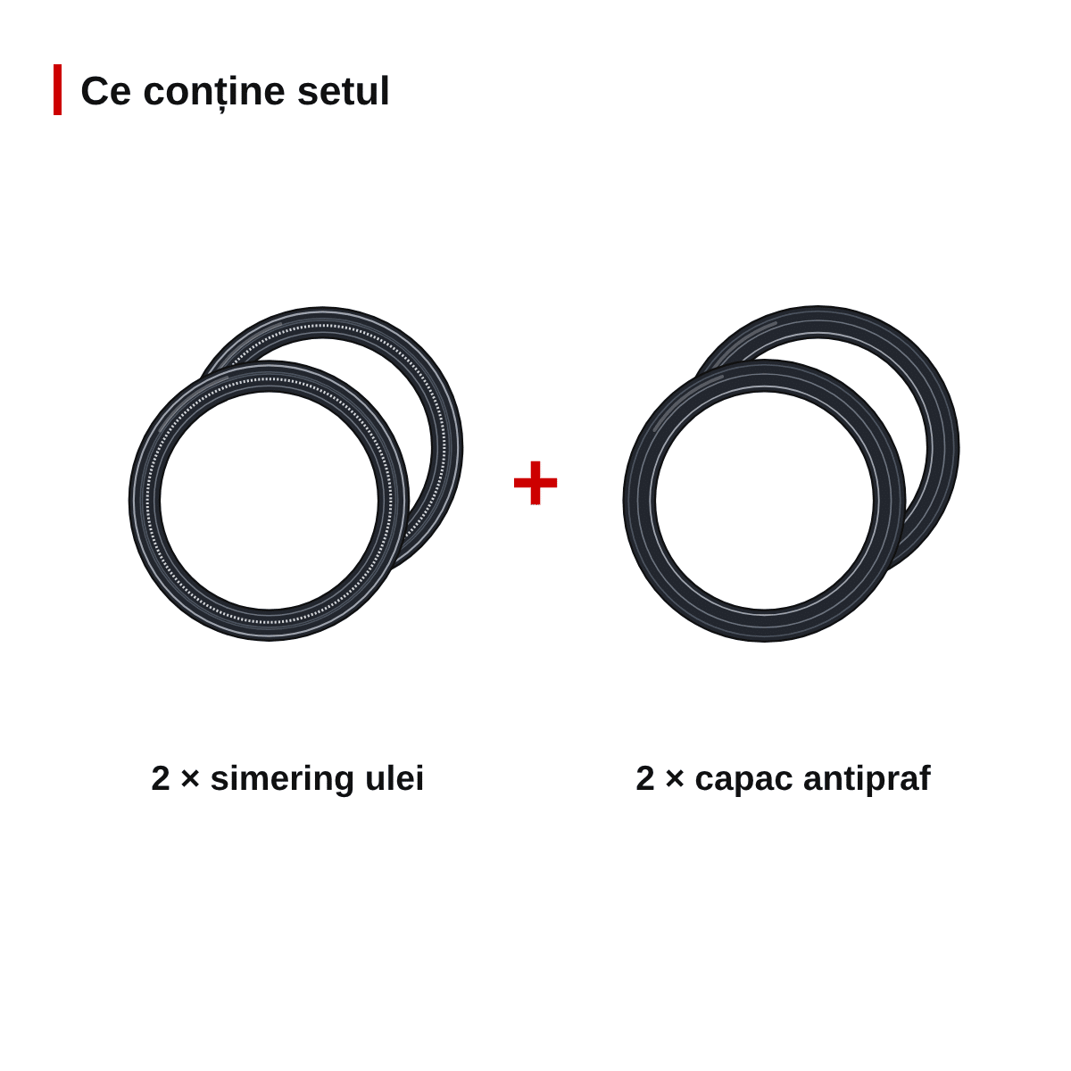 Set simeringuri și capace de praf furcă față 43.00mm Ohlins – simering 43x55 – imagine 2