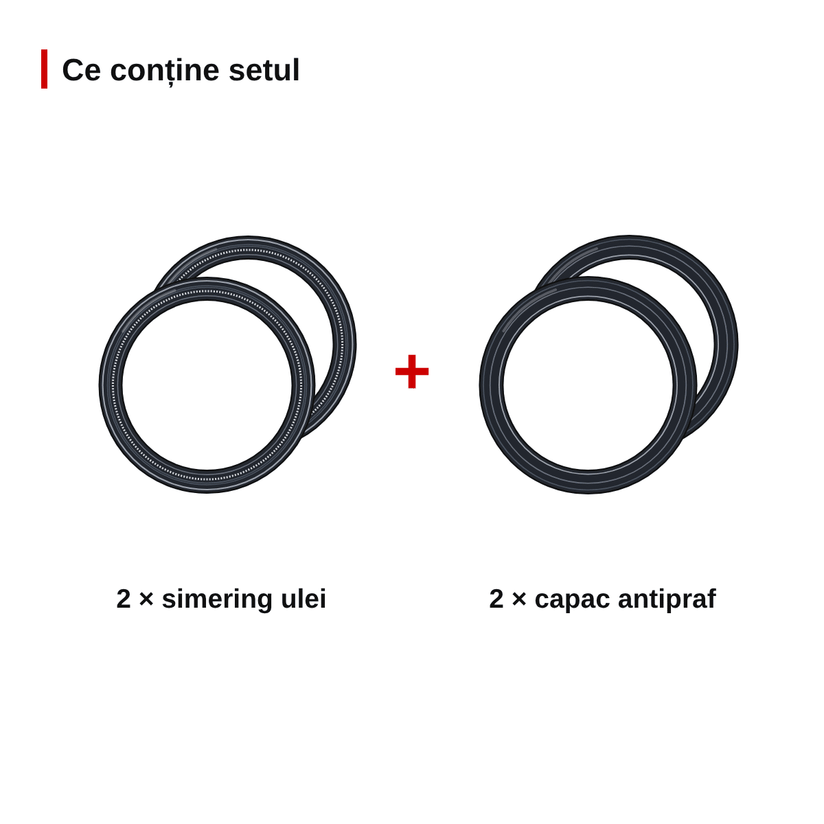 Set simeringuri și capace de praf furcă față 46.00mm KYB – simering 46x58.1x10.5/11.5 – imagine 2
