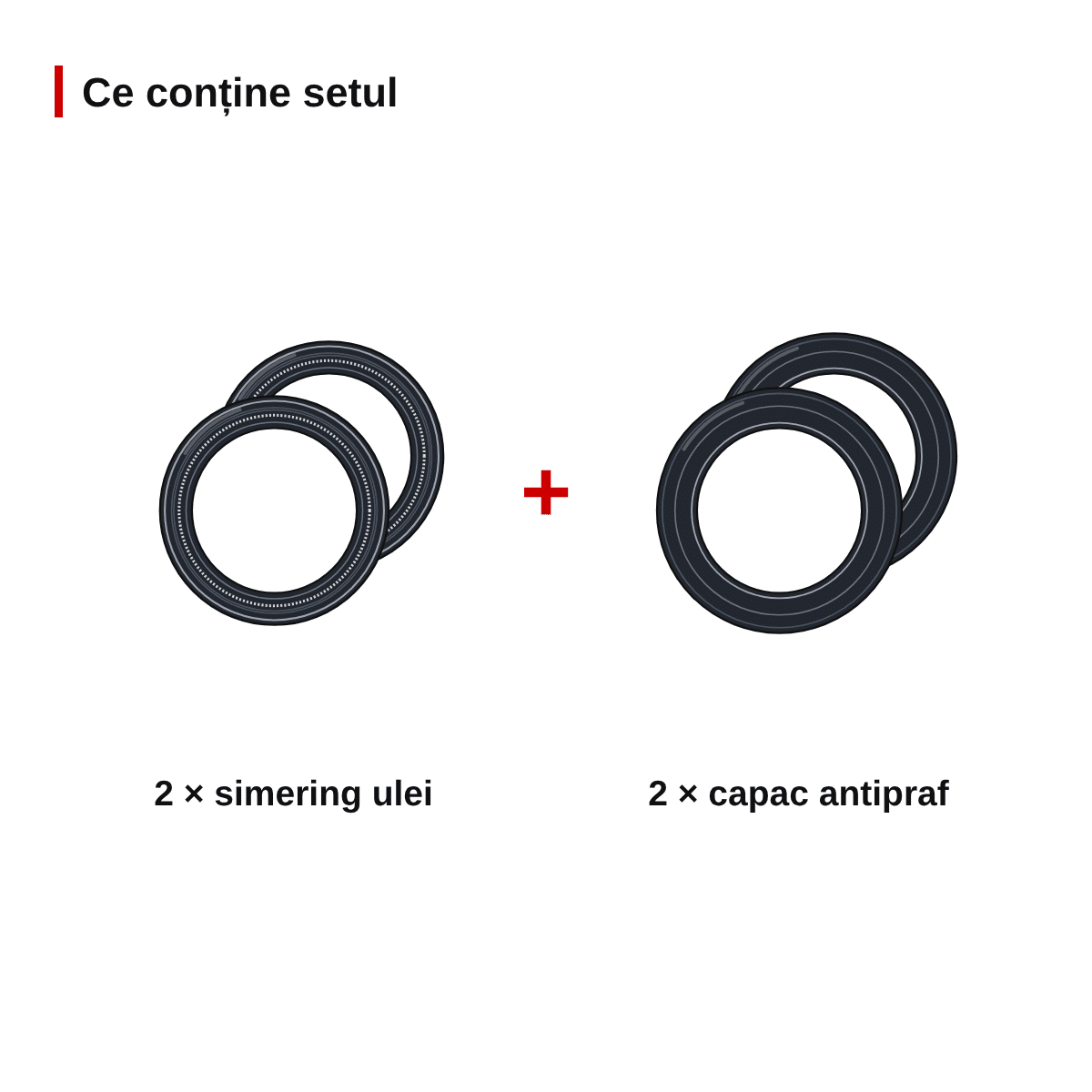 Set simeringuri și capace de praf furcă față 31.00mm Showa – simering 31x43 – imagine 2