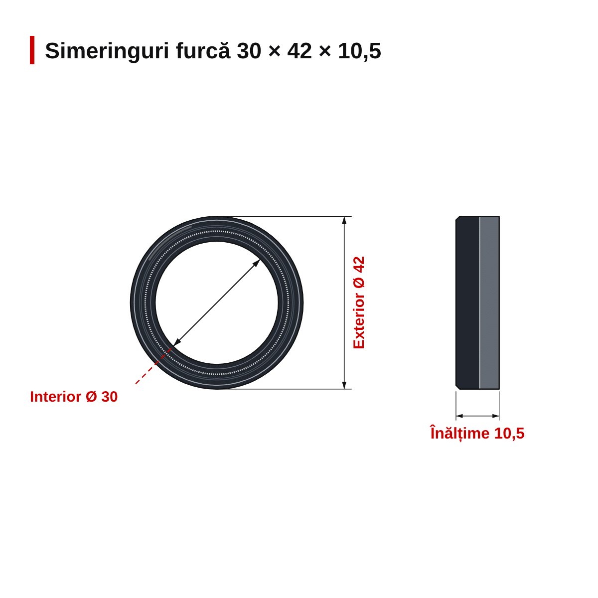 Simeringuri furcă 30x42x10.5 Showa K-Tech NOK – dimensiuni